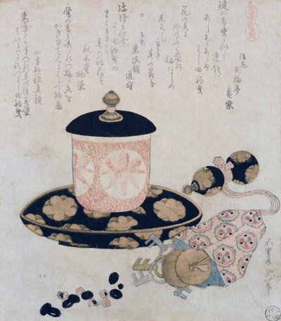 Una teiera e chiavi, 1822 da Katsushika Hokusai